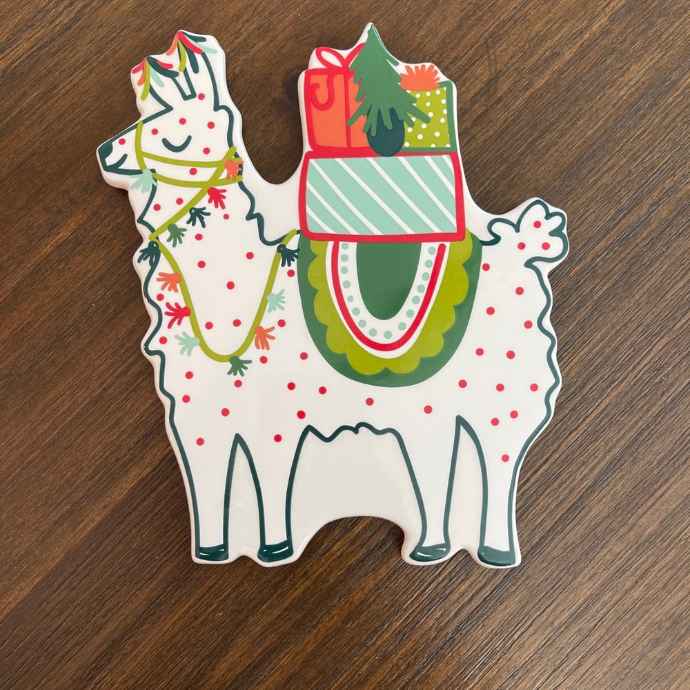 Festive Llama Holiday Decoration